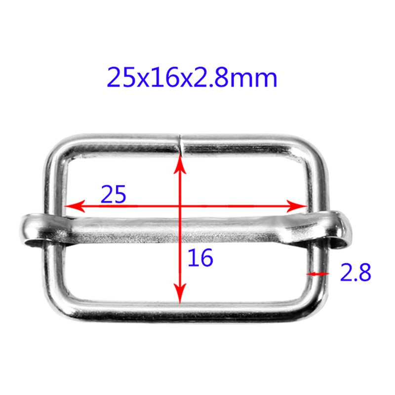 200 PCS Slide Belt Connection Roller Buckles Bag Strap Adjustable Metal Pin Buckles for Backpack Suitcase Clothes( ) - Image 3