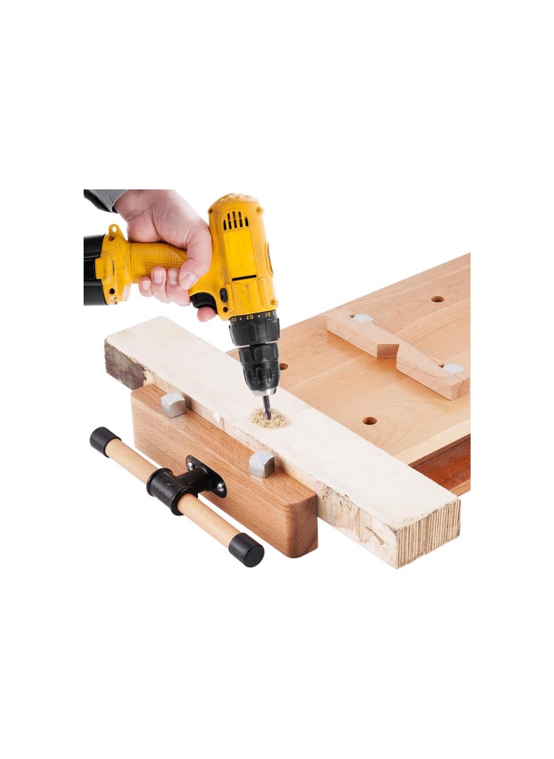 silvercnc - Portable Workbench Woodworking Vise for Workbench Hard Wood Vice Table Wood Bench Vice Woodworking Bench Vices with 2 G-type Fixing Clips - Image 1