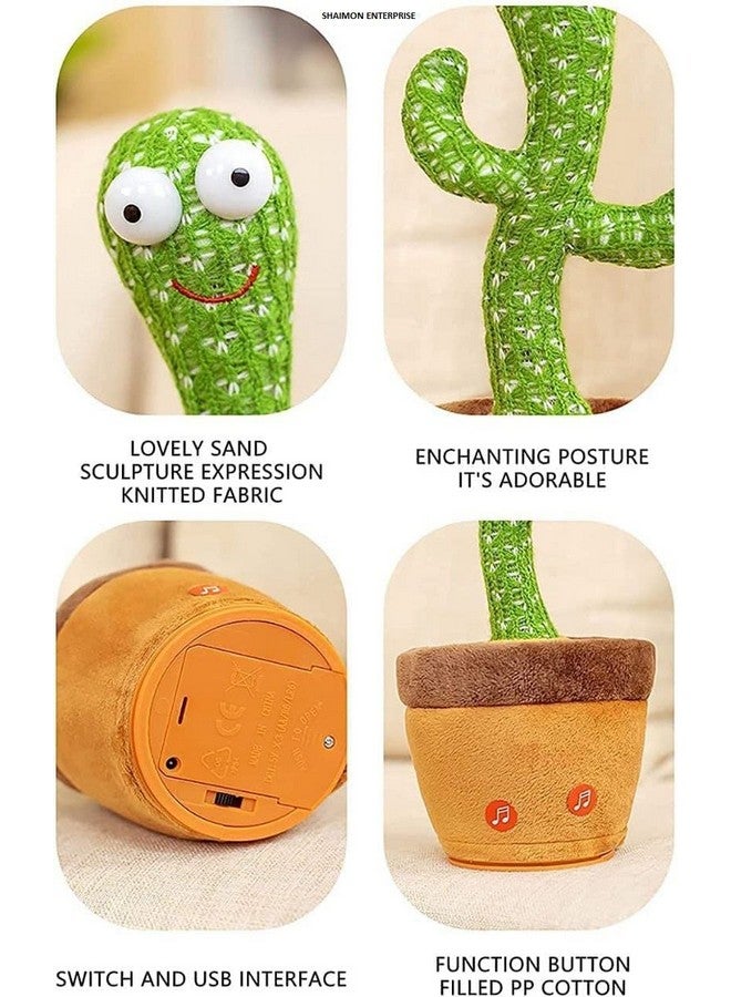 Lavi Dancing Cactus Talking Toy, Cactus Plush Toy, Wriggle & Singing Recording Repeat What You Say Funny Education Toys for Babies Children Playing, Home Decorate (Cactus Toy) - Image 2
