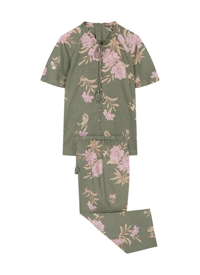 women'secret - Pajamas with flowers Capri pants - Image 1