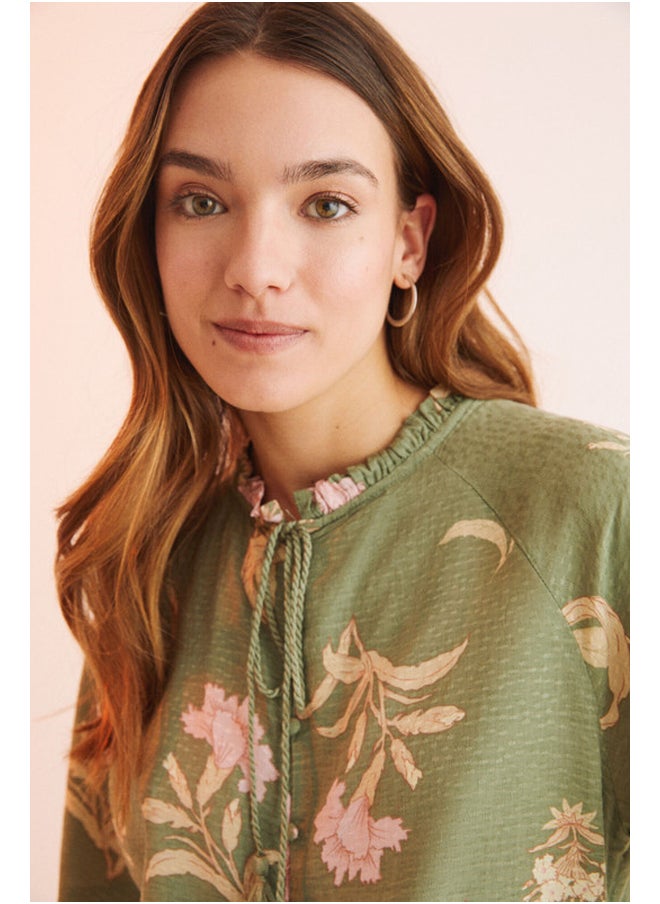 women'secret - Pajamas with flowers Capri pants - Image 1