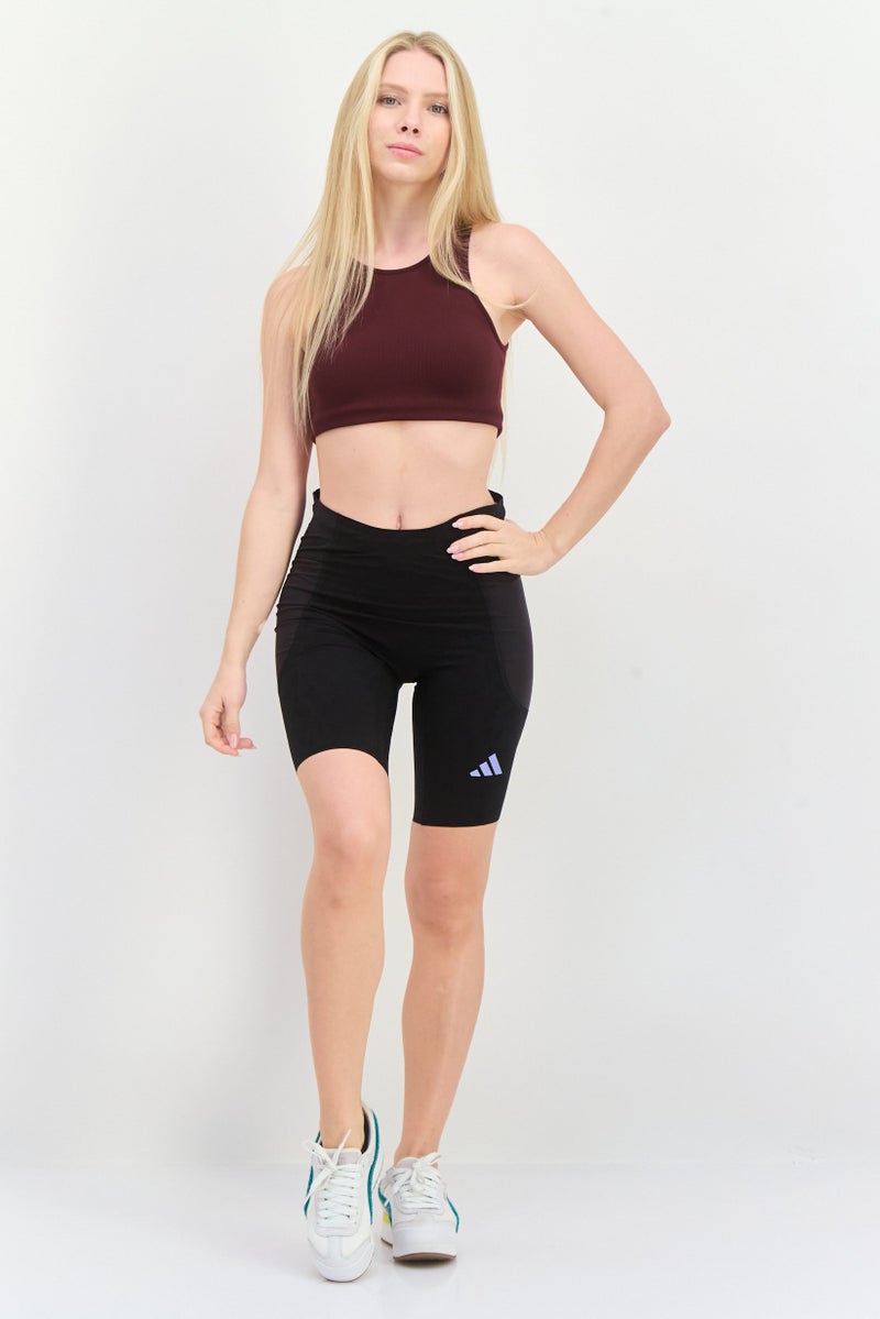 Adidas Women Sportswear Fit Training Shorts, Black  - Image 3