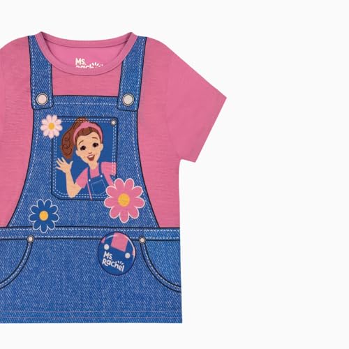 Ms. Rachel Girls Pajama Set - 3 Piece Sleepwear Set with Pants, Shirt & Shorts - Girls & Boys Toddler Pjs - Official Product - Image 2