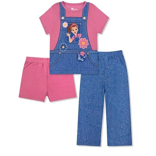 Ms. Rachel Girls Pajama Set - 3 Piece Sleepwear Set with Pants, Shirt & Shorts - Girls & Boys Toddler Pjs - Official Product - Image 1