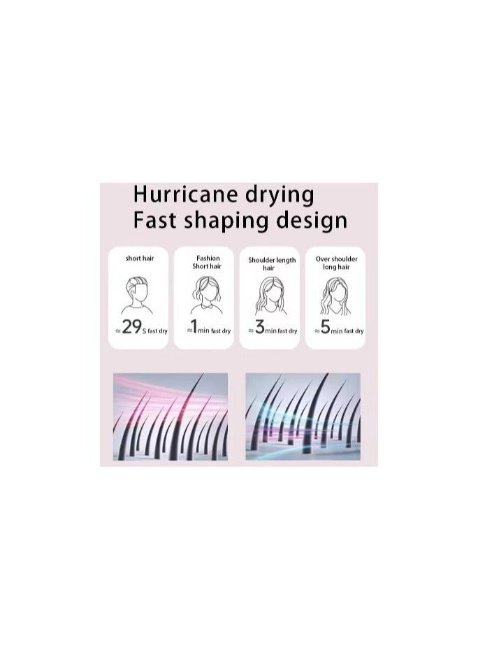 general 1600W Hair Dryer Professonal Ionic Blow dryers Thermo-Control Hairdryer Fast Drying Low Noise with Concentrator and Diffuser - Image 4