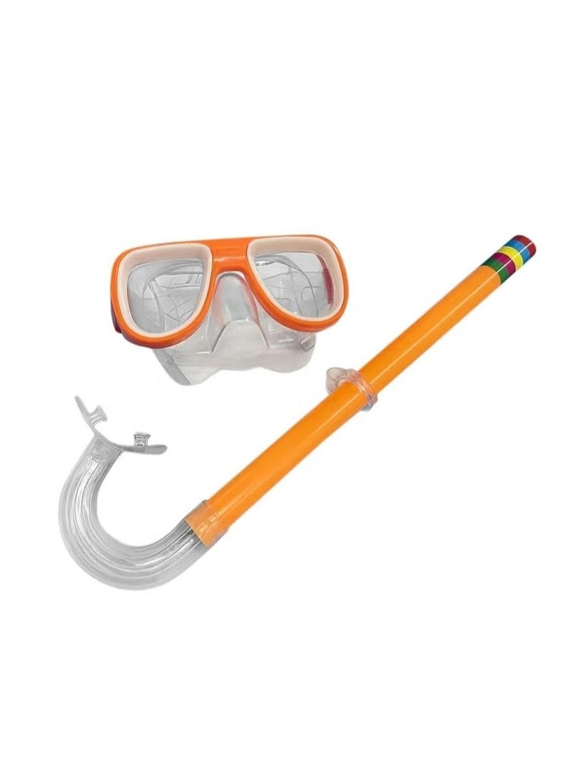 Children's diving set, diving mask with adjustable strap, anti-fog diving mask, children's swimming goggles for boys and girls, ages 6 to 14 - swimming supplies - children's swimming goggles - swimming equipment - children's diving set. - Image 1