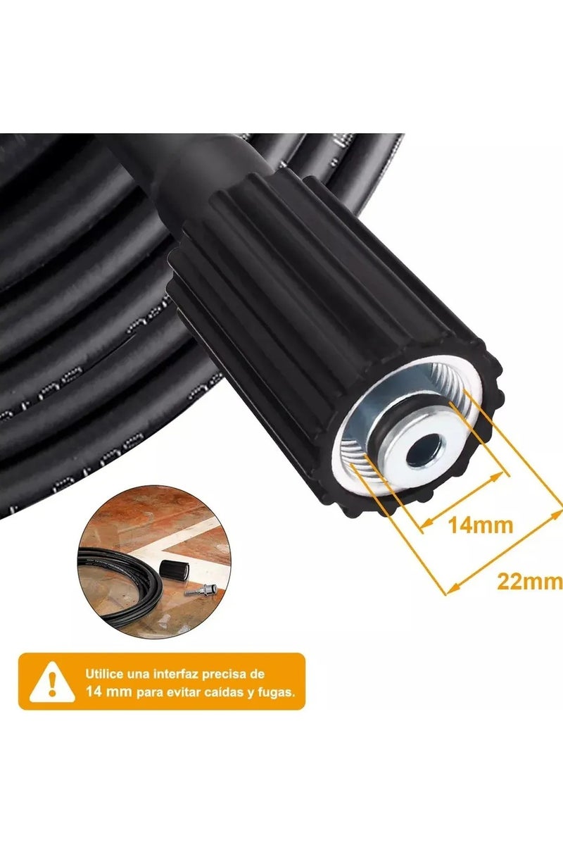 Jet Wash Extension Pressure Washer Hose Tool Black 10meter - Image 4