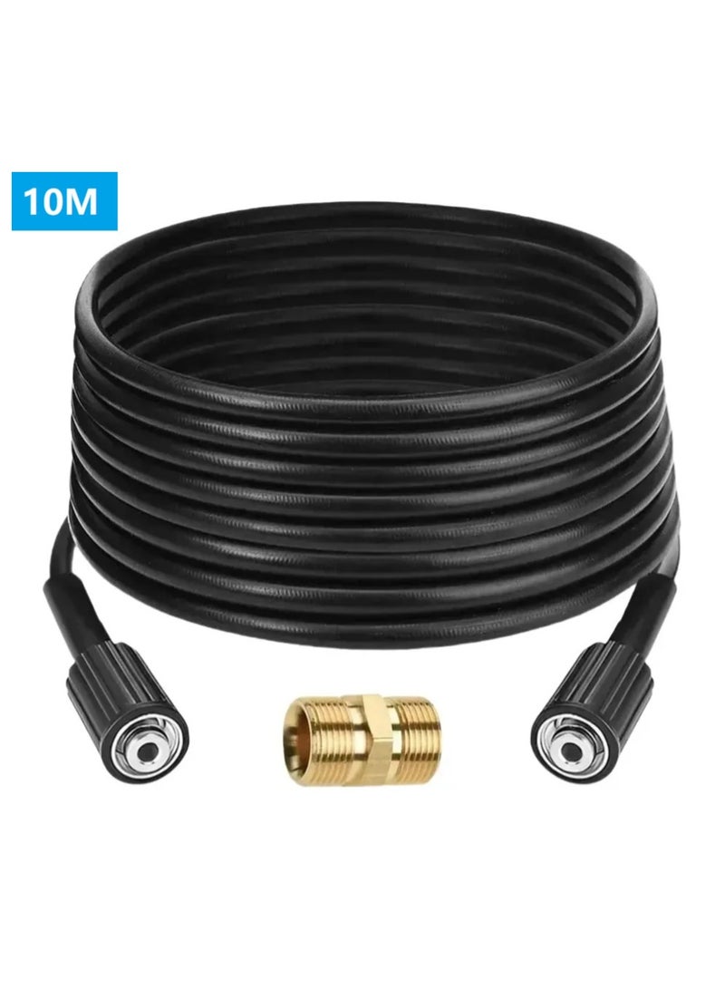 Jet Wash Extension Pressure Washer Hose Tool Black 10meter - Image 1