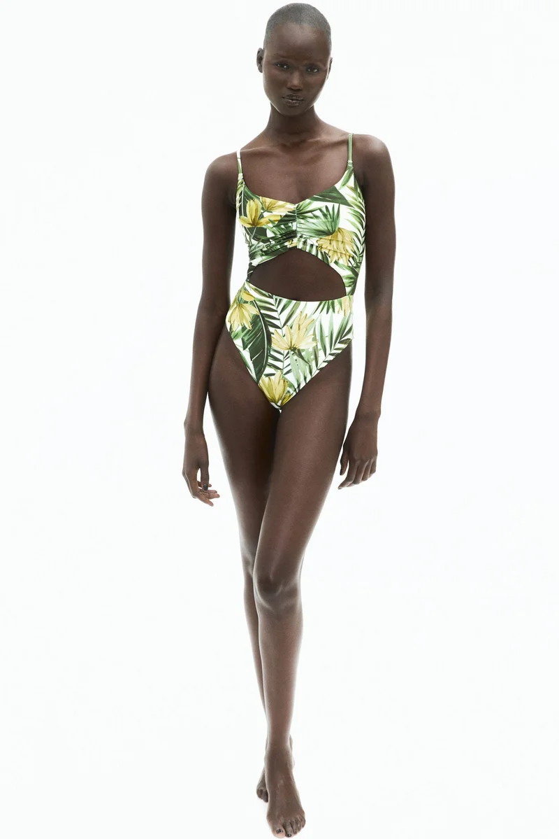 H&M Padded-cup High-leg Swimsuit