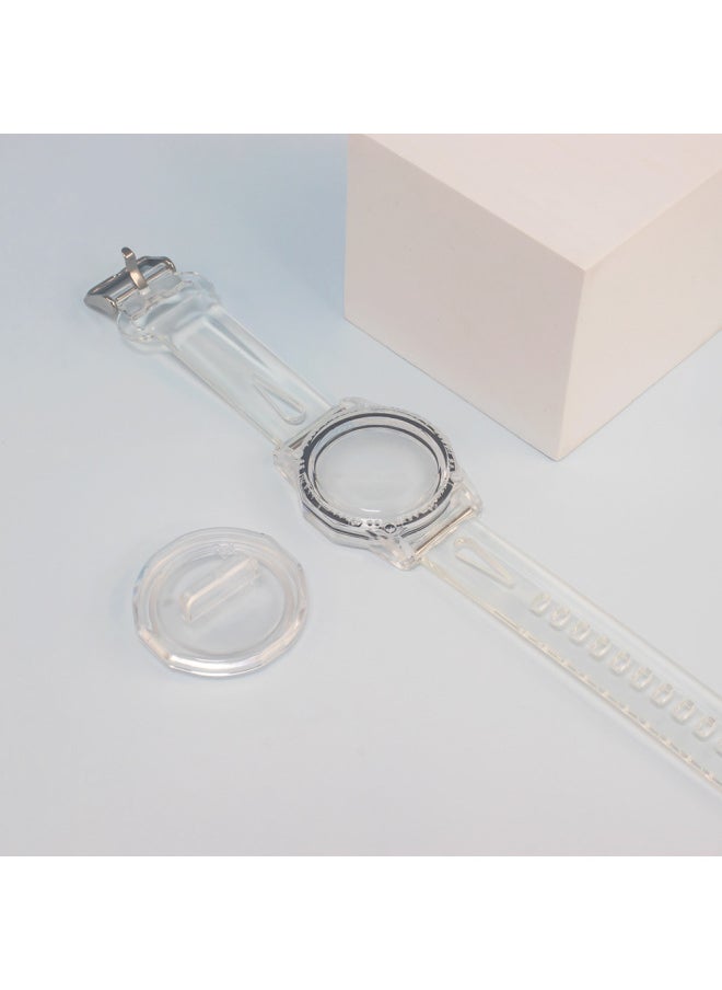 Generic - Suitable For Apple AirTag Anti-lost Device Protective Cover Children's Watch With Student Simple Transparent Anti-lost Device-Color:Transparent Yellow-Applicable Model:Q54T - Image 1