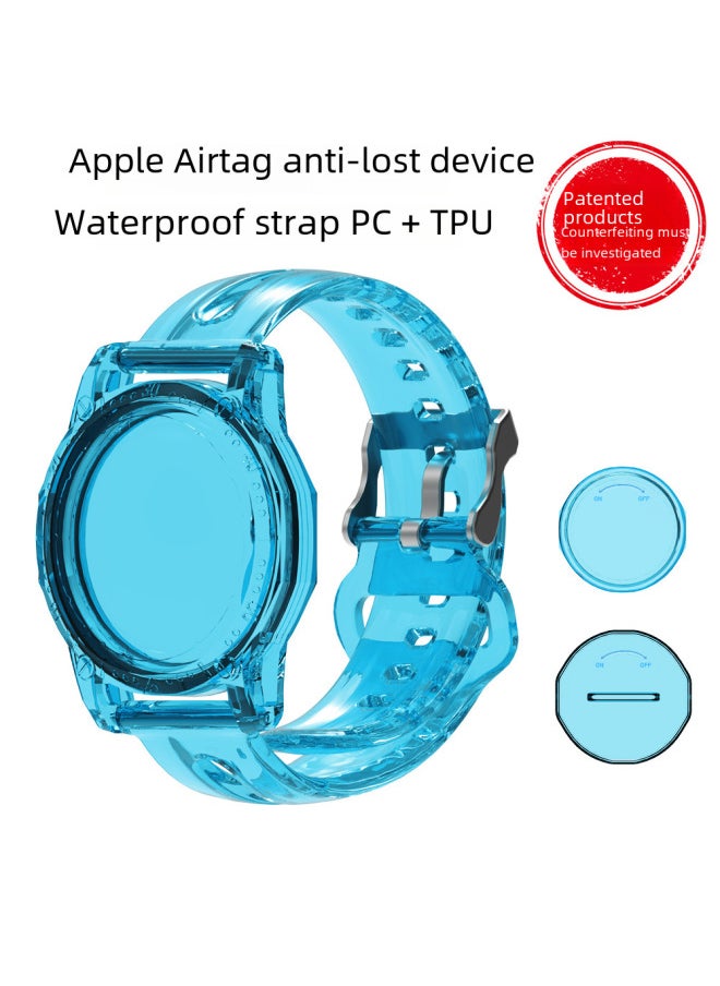 Generic - Suitable For Apple AirTag Anti-lost Device Protective Cover Children's Watch With Student Simple Transparent Anti-lost Device-Color:Transparent Yellow-Applicable Model:Q54T - Image 1