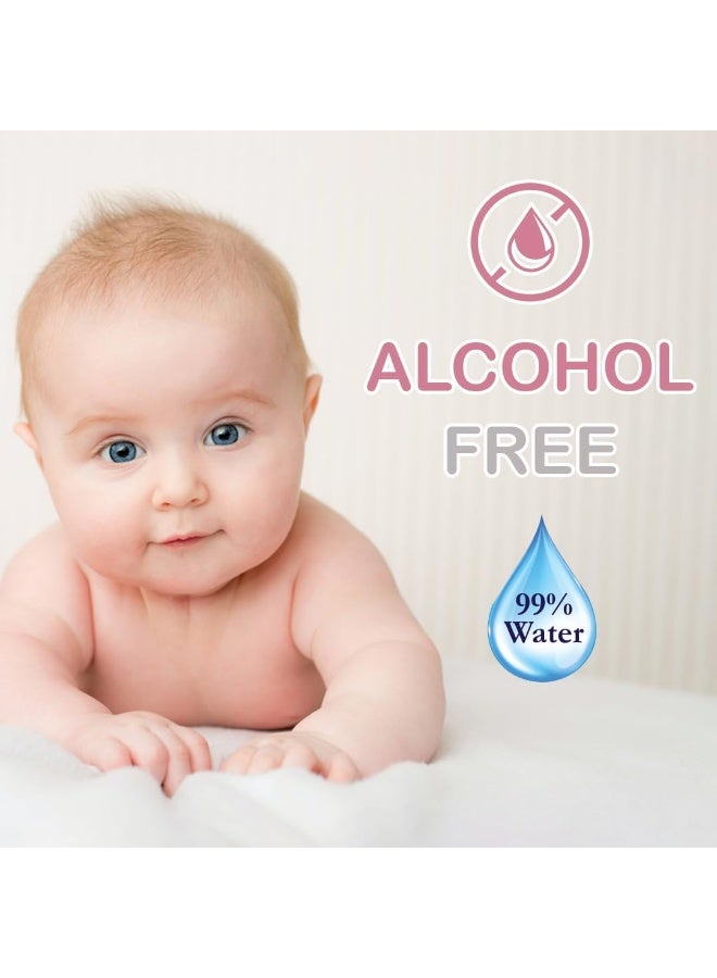 Cool & Cool Pack Of 10 AquaWipes 96's 99% AQUA, 0% Alcohol, Ultra Sensitive, Fragrance-Free, Natural Ingredients 1152 Wipes - Image 5