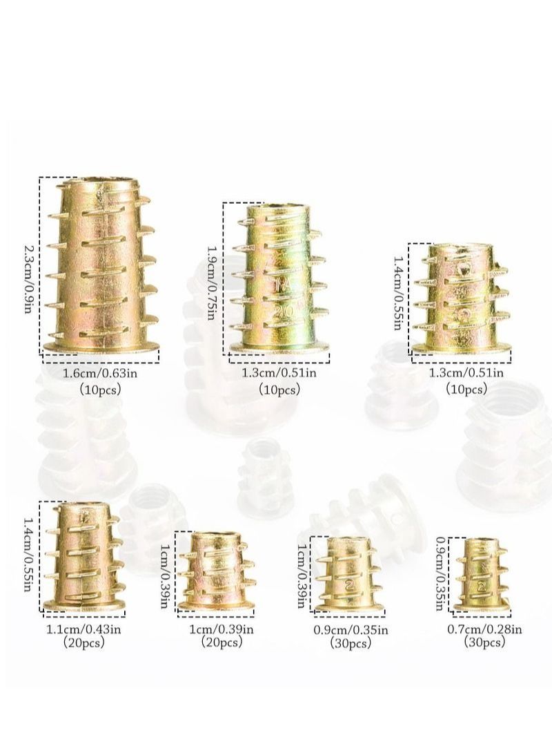 NIBEMINENT 60Pcs Color Zinc Inner And Outer Teeth Nut Set  - Image 2