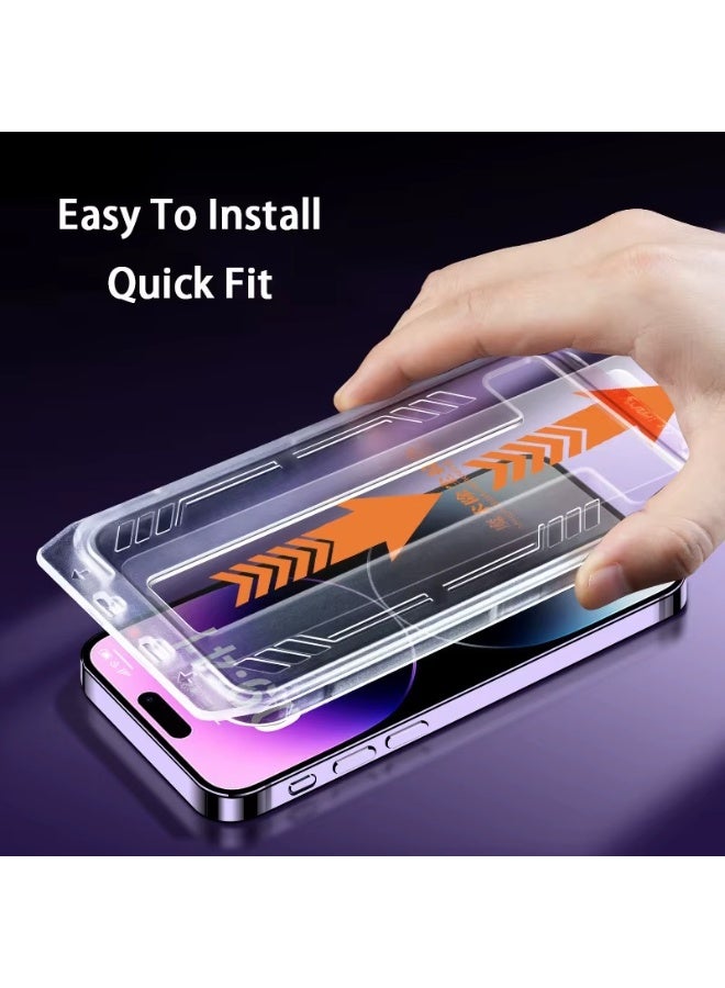 Glass Privacy Screen Protector for iPhone15 PRO MAX | Premium Anti-Spy Tempered Glass-9Hardness Impact Resistant  | HD Clear, Ultra-Sensitive Touch, Full Coverage Screen Protector Easy Installation - Image 4