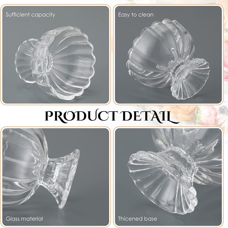 KAHAAN Glass Dessert Bowls 210 ml Glass Ice Cream Cups Mini Trifle Footed Dessert Bowls for Dessert Sundae Ice Cream Salad Cocktail Condiment Trifle 6 Pack - Image 5