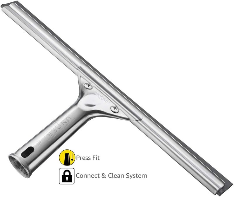 Unger Professional 12-Inch Stainless Steel Window and Glass Cleaning Squeegee for Streak-Free Results - Image 5