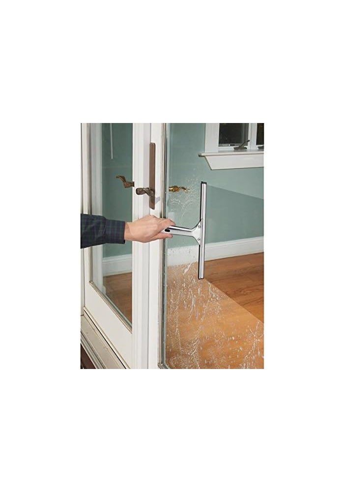 Unger Professional 12-Inch Stainless Steel Window and Glass Cleaning Squeegee for Streak-Free Results - Image 3