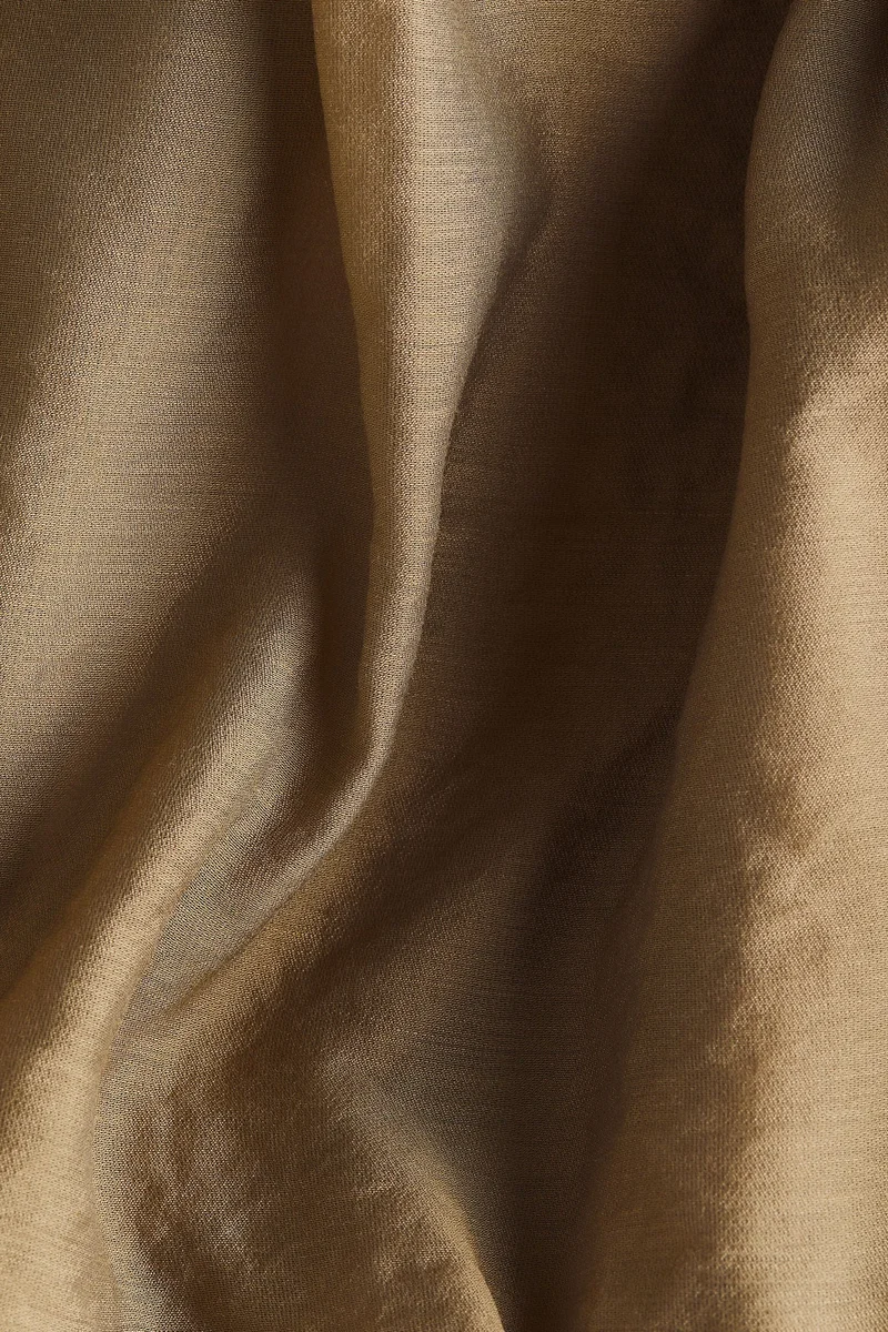 H&M Asymmetric flounce-trimmed dress