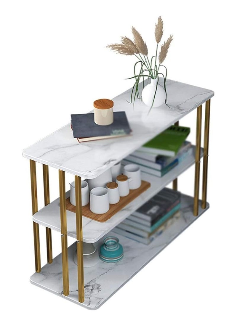 DubaiGallery Sofa Side Table Apartment Living Room Multi-Layer Coffee Table Luxury Light Coffee Tables Simple Modern Home Furniture for Living Room Small Round Table - Image 1