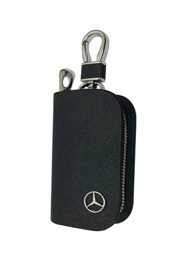 NIBEMINENT Leather Car Key Wallet Zipper Case Chain