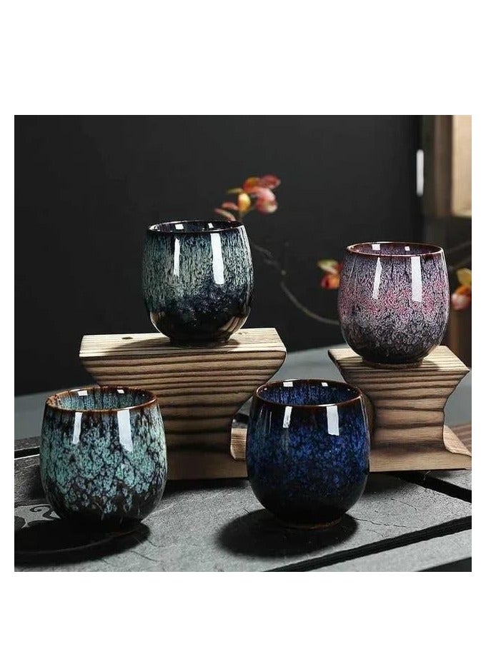 Liying Vintage Shine Ceramic Coffee Cup 150ml, Handmade Art design cup for coffee, Cappuccino, Tea (Sky Blue)  - Image 4