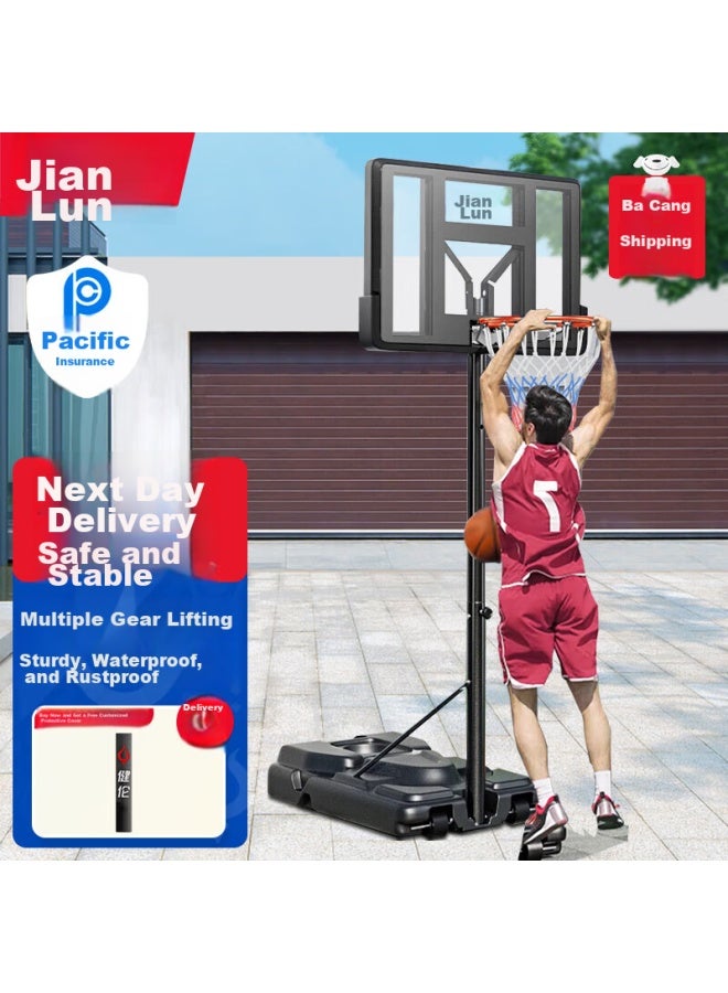 Jeeanlean Youth Adult Mobile Adjustable Basketball Hoop Children's Indoor Basketball Rim New Year Gift - Image 1
