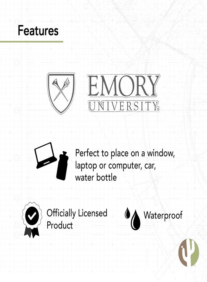Desert Cactus Emory University Sticker Eagles Name Logo Vinyl Decal Laptop Water Bottle Car Scrapbook (8 Inch Sticker) - Image 4
