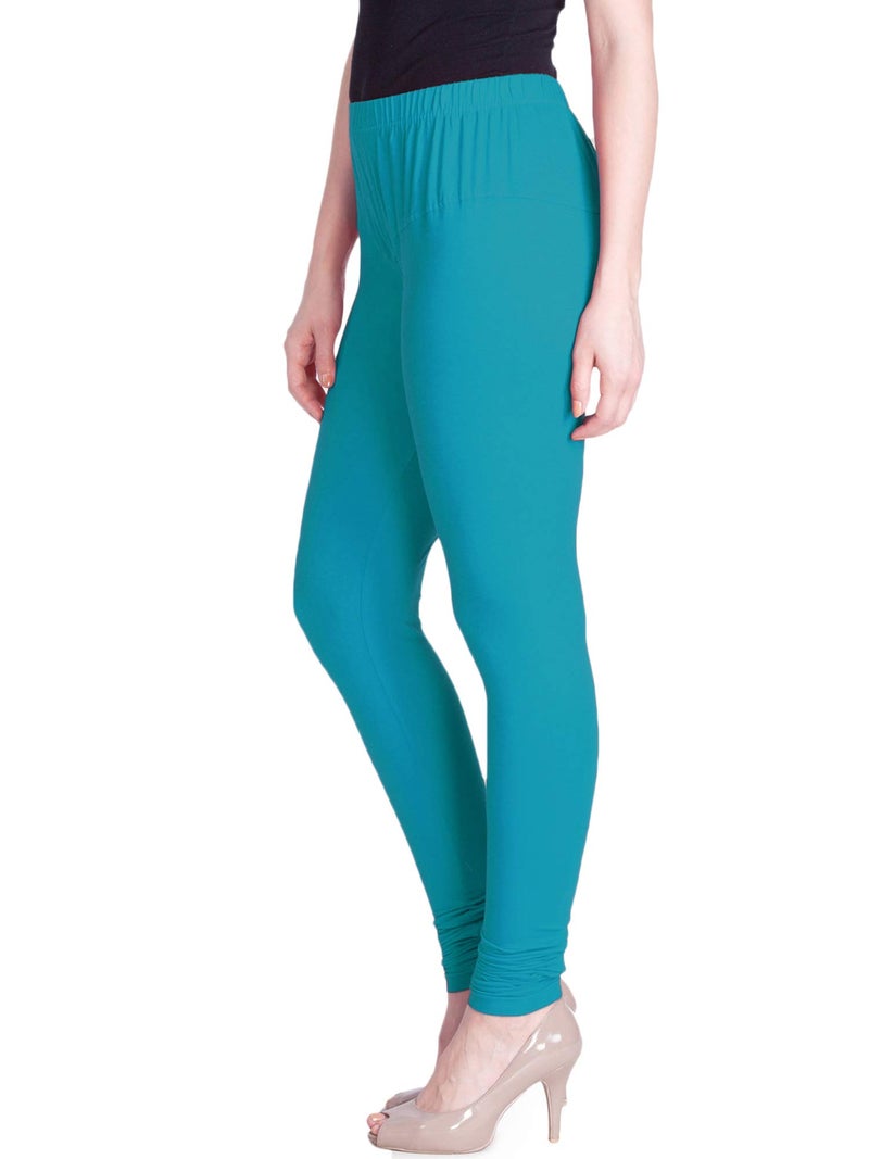 Lyra Women Solid Premium Cotton Churidar Leggings | Mid-Waist | Fashionwear - Image 2