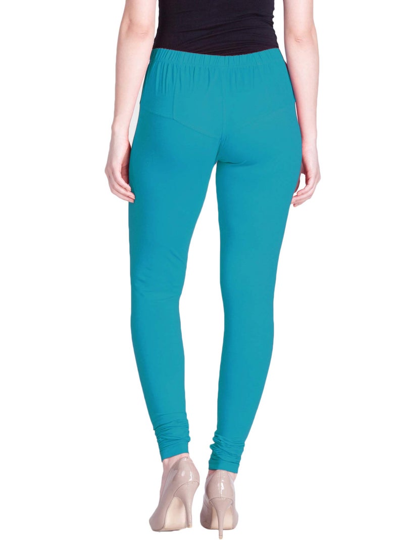 Lyra Women Solid Premium Cotton Churidar Leggings | Mid-Waist | Fashionwear - Image 3