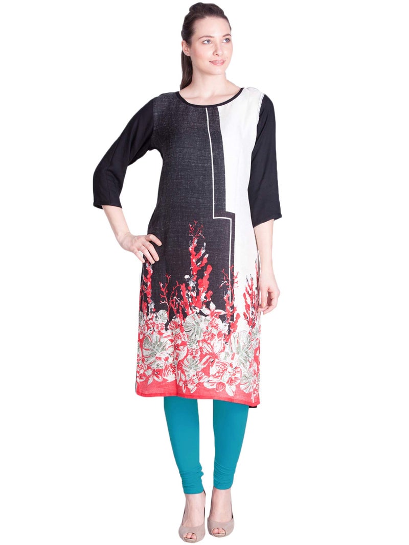 Lyra Women Solid Premium Cotton Churidar Leggings | Mid-Waist | Fashionwear - Image 5