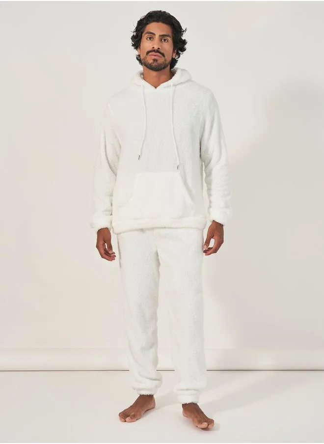 Styli Fleece Hoodie & Cuffed Joggers Set