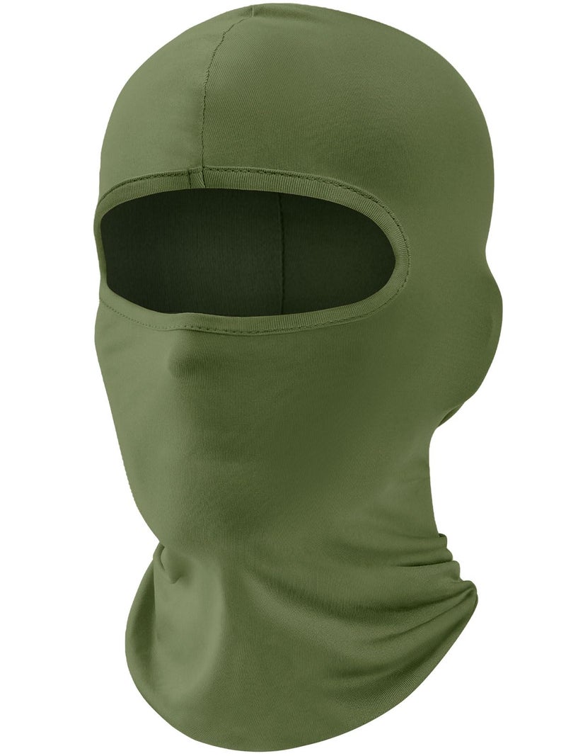 Fuinloth Balaclava Face Mask, Summer Cooling Neck Gaiter, UV Protector Motorcycle Ski Scarf for Men/Women Army Green - Image 1