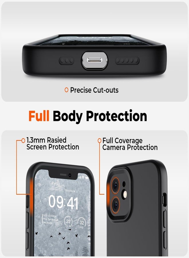 SUPFINE Designed for iPhone 12 Case,Premium Liquid Silicone with [Soft Anti-Scratch Microfiber Lining][Upgraded Camera Protection] Slim Shockproof Protective Phone Case for Men Women Girls,Black - Image 4