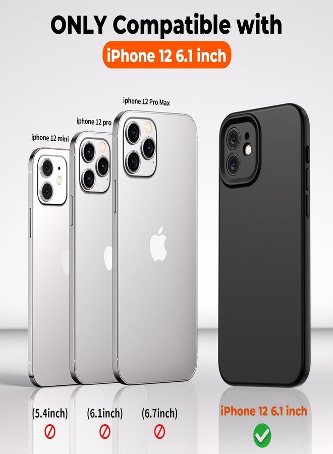 SUPFINE Designed for iPhone 12 Case,Premium Liquid Silicone with [Soft Anti-Scratch Microfiber Lining][Upgraded Camera Protection] Slim Shockproof Protective Phone Case for Men Women Girls,Black - Image 2