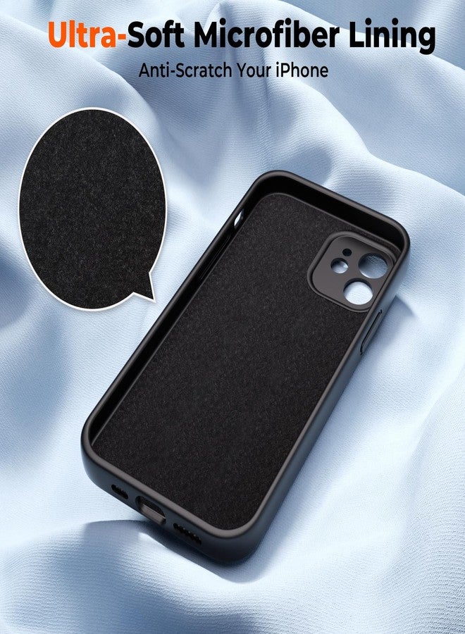 SUPFINE Designed for iPhone 12 Case,Premium Liquid Silicone with [Soft Anti-Scratch Microfiber Lining][Upgraded Camera Protection] Slim Shockproof Protective Phone Case for Men Women Girls,Black - Image 5