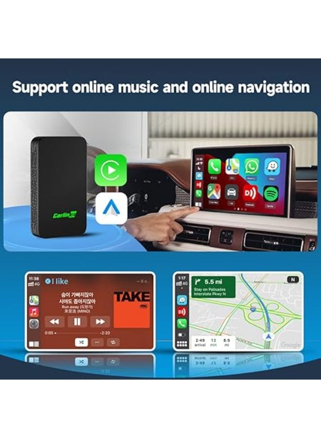 CarLinkit 5.0 Wireless Adapter, 2 in 1 for Cars with Apple CarPlay or Android Auto, Convert Wired to Wireless - Image 4