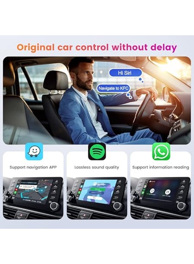 CarLinkit 5.0 Wireless Adapter, 2 in 1 for Cars with Apple CarPlay or Android Auto, Convert Wired to Wireless - Image 5