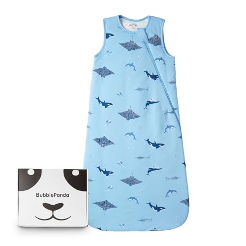 Okayinn BubblePanda Rayon Made from Bamboo Sleep Sack 0-6 Months 1.0 Tog Soft Toddler Sleeping Sack 3-6 Months for Infant Newborn Babies 2-Way Zipper Baby Wearable Blanket 0-3 Months - Image 1