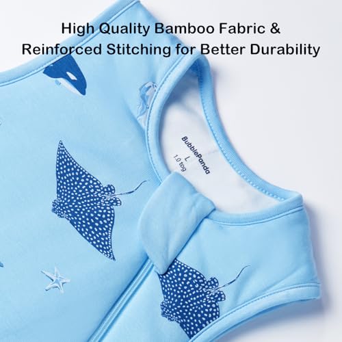 Okayinn BubblePanda Rayon Made from Bamboo Sleep Sack 0-6 Months 1.0 Tog Soft Toddler Sleeping Sack 3-6 Months for Infant Newborn Babies 2-Way Zipper Baby Wearable Blanket 0-3 Months - Image 5