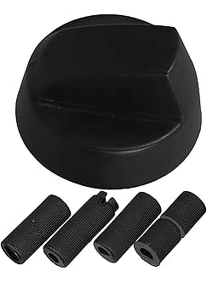 Universal Black Gas Stove Oven Control Knob Replacement With 5 Adapters - Image 1