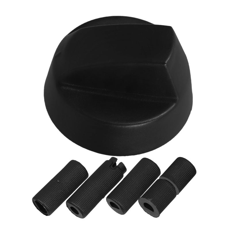 Universal Black Gas Stove Oven Control Knob Replacement With 5 Adapters - Image 2