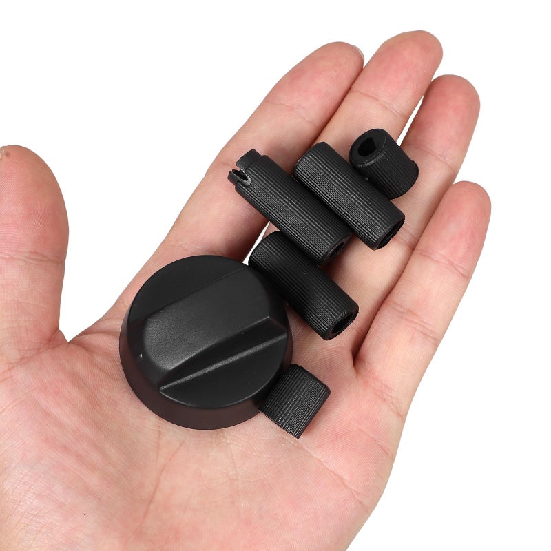 Universal Black Gas Stove Oven Control Knob Replacement With 5 Adapters - Image 4