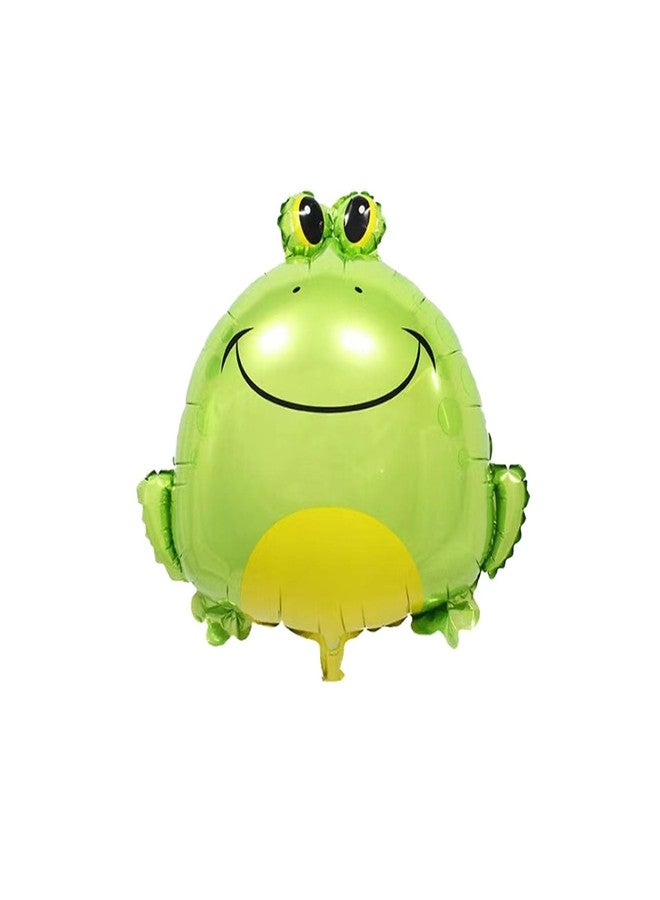 LYK 5PCS Frog Foil Balloons - Large Green Frog Mylar Foil Balloons for Animal Themed Birthday Party Decoration Supplies - Image 5