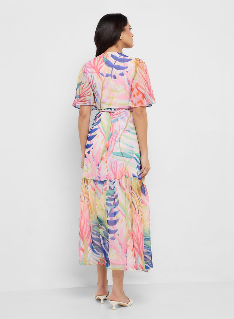 Hope & Ivy Floral Print Wrap Dress - Image 2