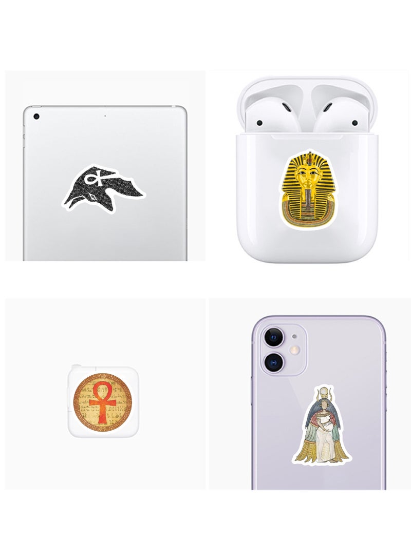 50 Pcs Egyptian Pharaoh Pyramid Stickers Mummy Sphinx Waterproof Vinyl Decals for Water Bottles Bicycle Laptop Refrigerator Luggage Computer Mobile Phone Skateboard Bike Decor - Image 3