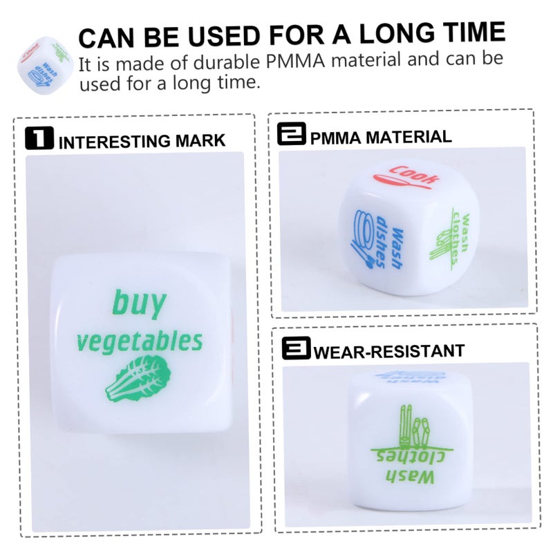 Acrylic Decision Maker Dice For Housework Game Bachelorette Party Adult Blue - Image 3
