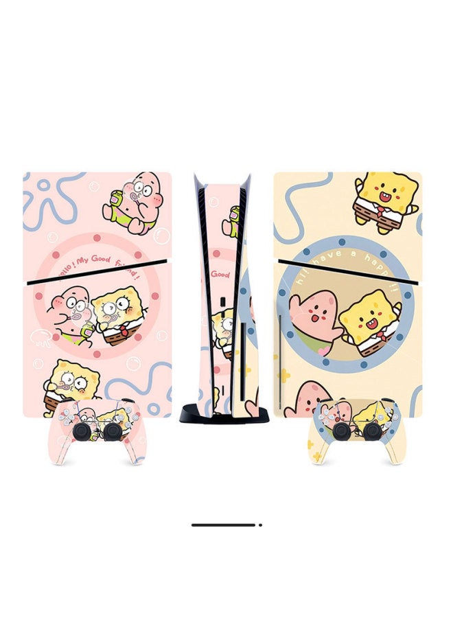 general Suitable For Sony PS5 Game Console Sticker Optical Drive Version Protective Film Fashion Cartoon Game Full Set Of Sticker Film-Color:PS5SlimDiscQT-13146 - Image 5