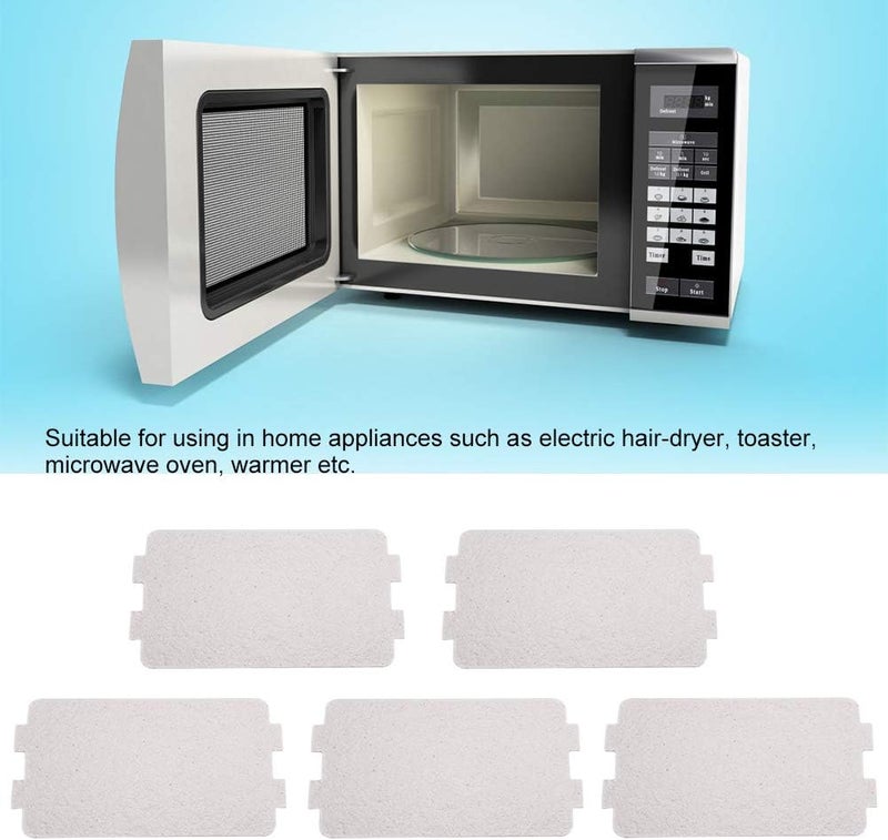 klarako Mica Sheet,5PCS Microwave Oven Mica Plate Sheet Replacement Repairing Accessory for Microwave Oven for Home Kitchen Office Restaurant - Image 2