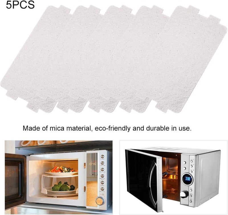 klarako Mica Sheet,5PCS Microwave Oven Mica Plate Sheet Replacement Repairing Accessory for Microwave Oven for Home Kitchen Office Restaurant - Image 3