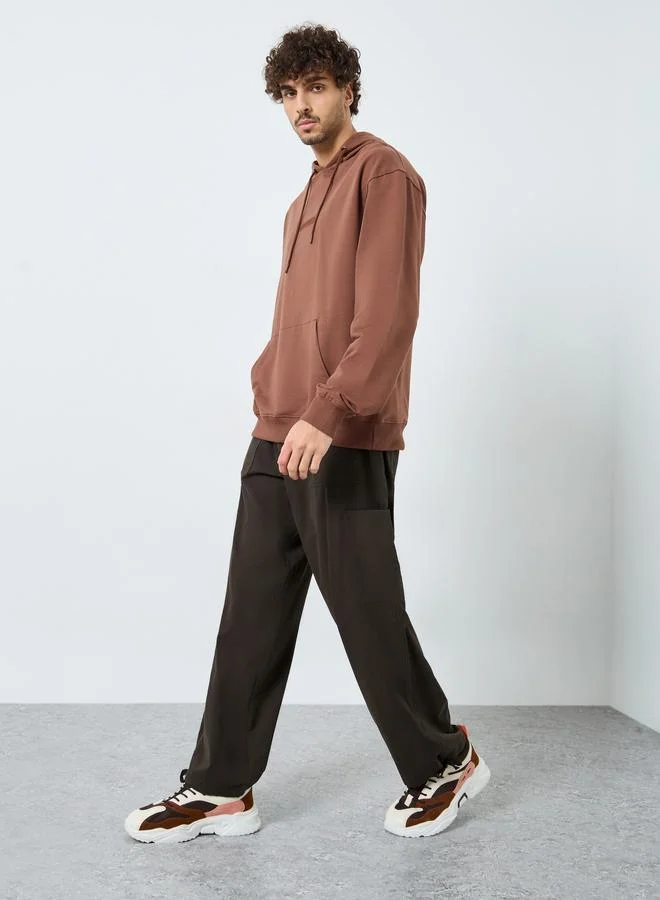 Styli Styli Men Coffee Brown Cargo Trousers